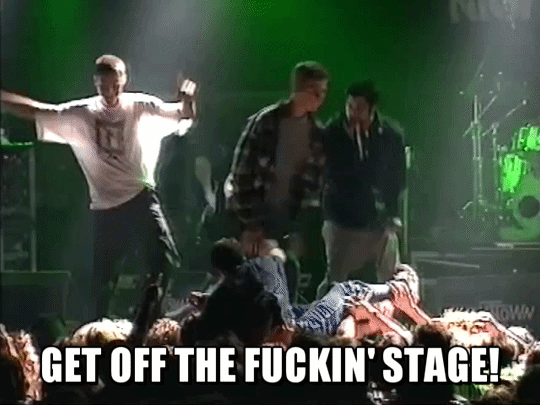 get off the stage