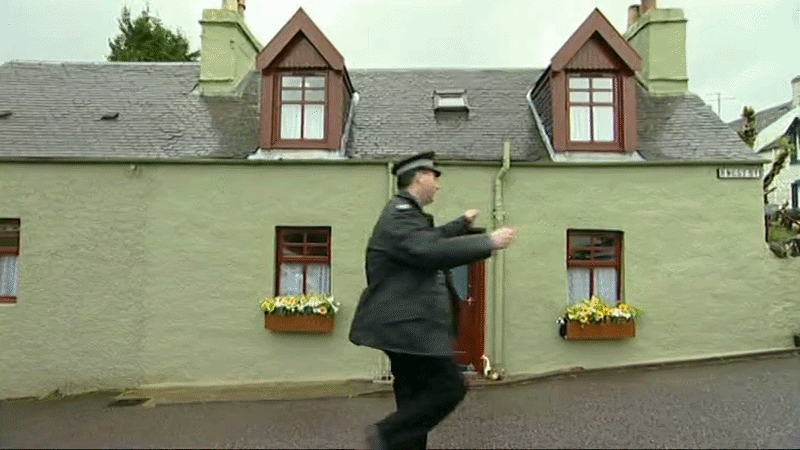 PC Plum doing even more stoopid dances